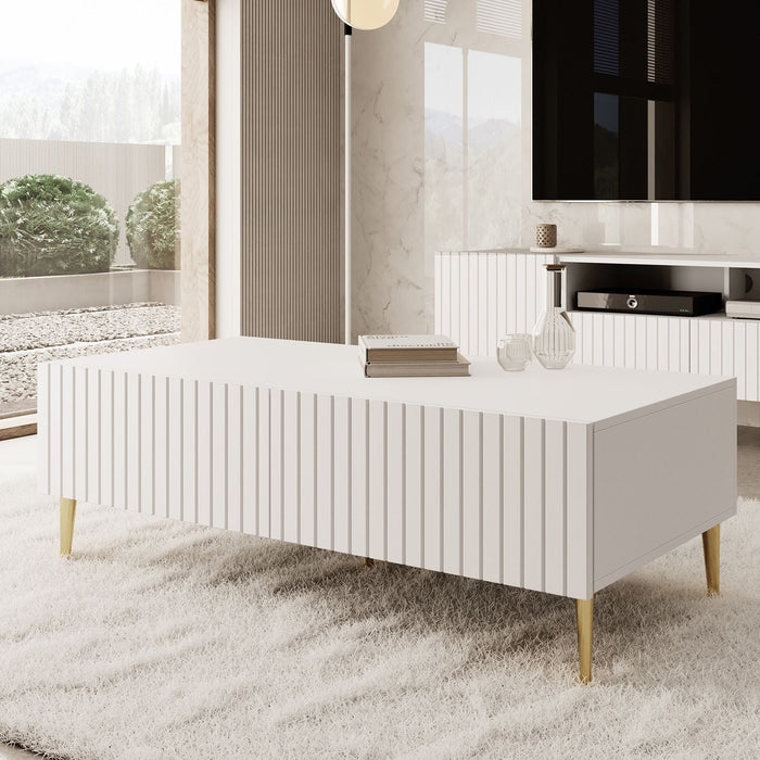 Meubella - Salontafel King - Wit - 120 cm