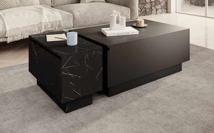 Meubella - Salontafel Micha - Zwart - 90 cm