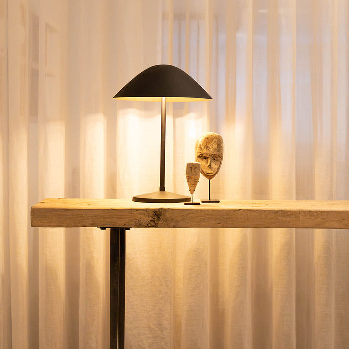 Atmooz Elan - Tafellamp - Zwart & Goud - 2 Lichtpunten - Paddestoel