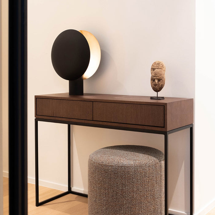 Atmooz Copple - Tafellamp - Zwart & Goud - Rond - 20x35x45cm - Metaal