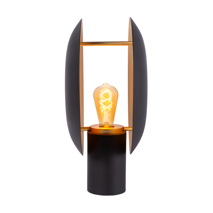 Atmooz Copple - Tafellamp - Zwart & Goud - Rond - 20x35x45cm - Metaal