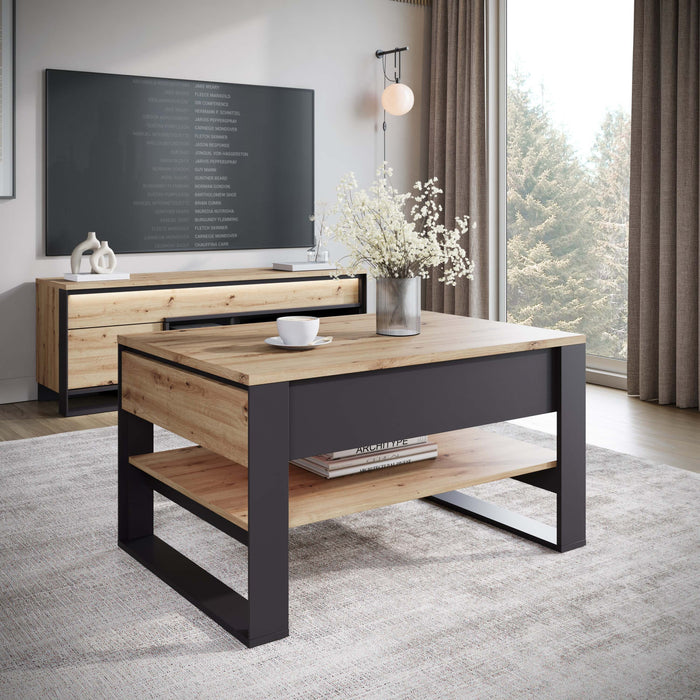 Meubella - Salontafel Quincy - Eiken - 100 cm