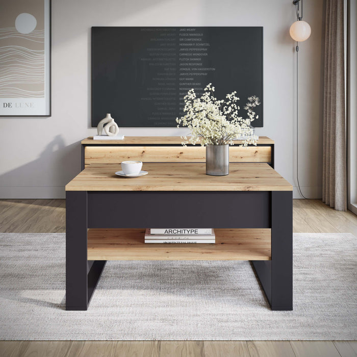 Meubella - Salontafel Quincy - Eiken - 100 cm