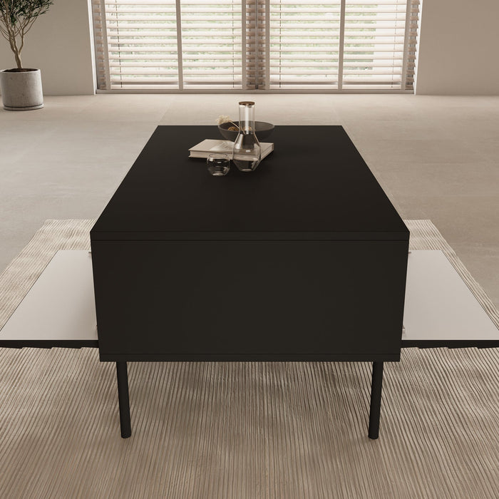 Meubella - Salontafel Cordoba - Zwart - 100 cm