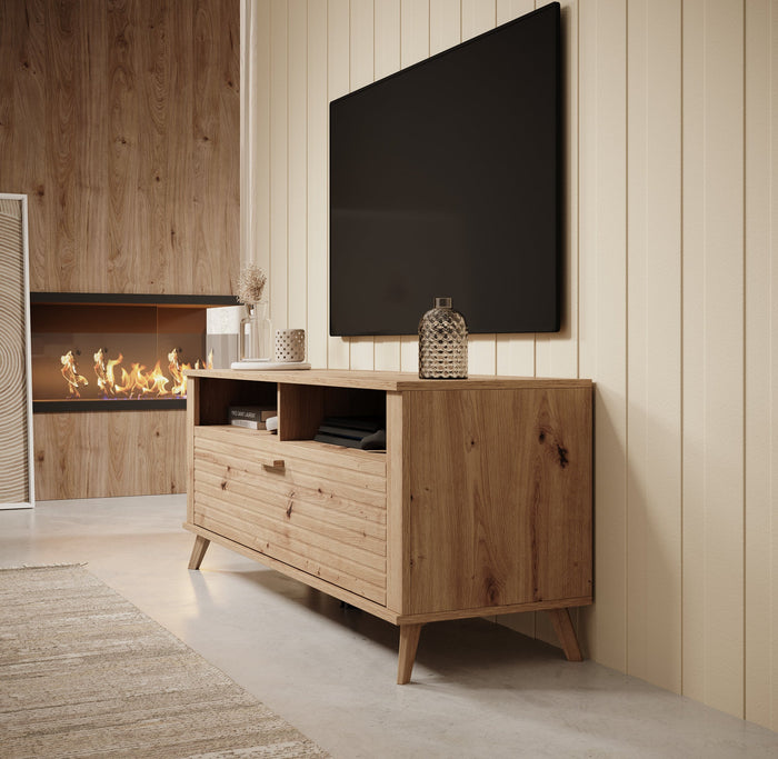 Meubella - TV-Meubel Ritch - Eiken - 129 cm