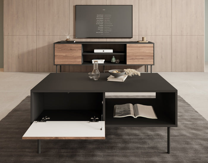 Meubella - Salontafel Cordoba - Zwart 2 - 100 cm