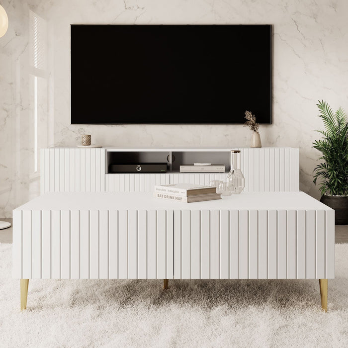 Meubella - Salontafel King - Wit - 120 cm