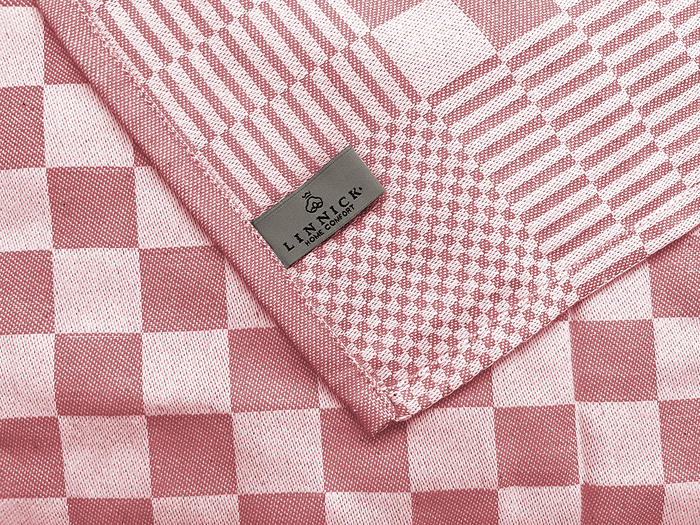 LINNICK Theedoeken & Keukendoeken Set Blok - rood - set van 12