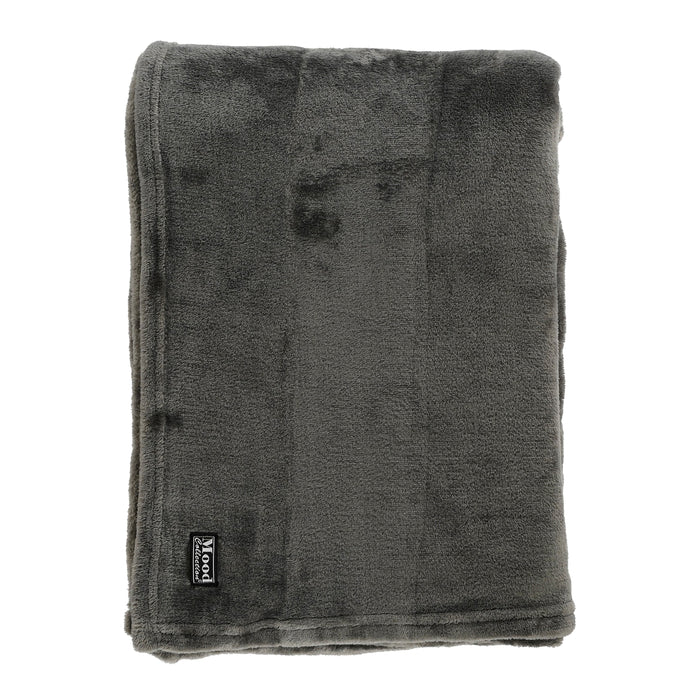 In The Mood Collection Famke Fleece Plaid - 180 x 130 cm - Antraciet