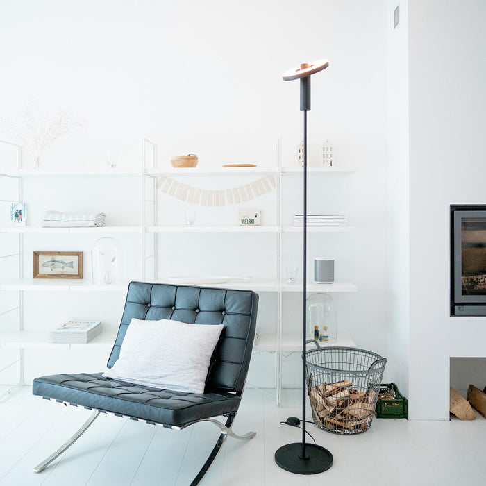 Beads vloerlamp LED uplight zwart