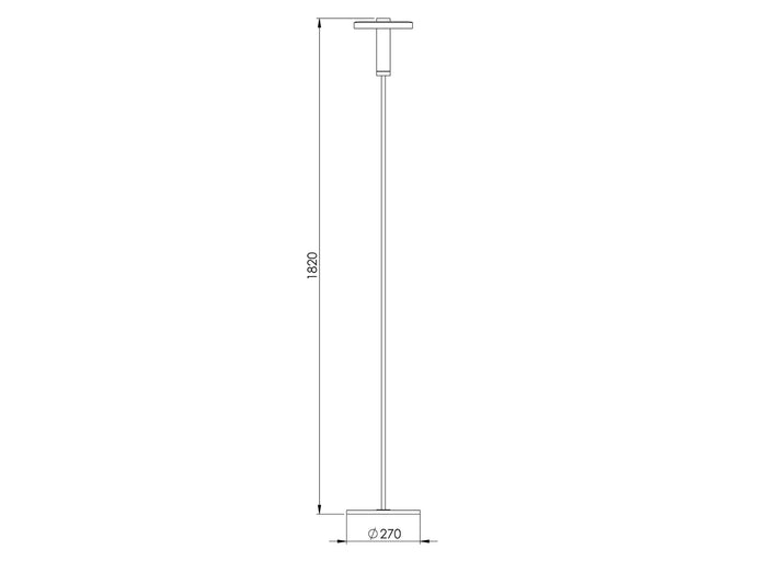 Beads vloerlamp LED uplight zwart