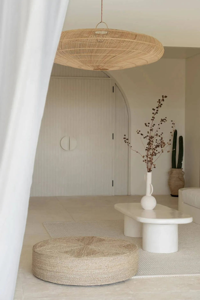 Bazar Bizar Grote poef - natuurlijk