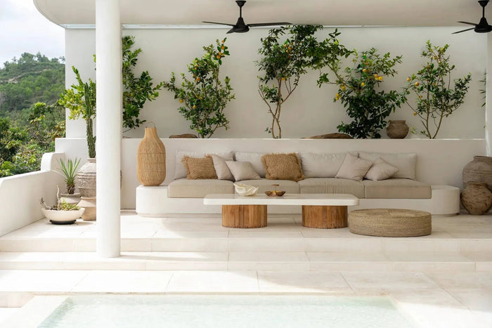 Bazar Bizar Grote poef - natuurlijk