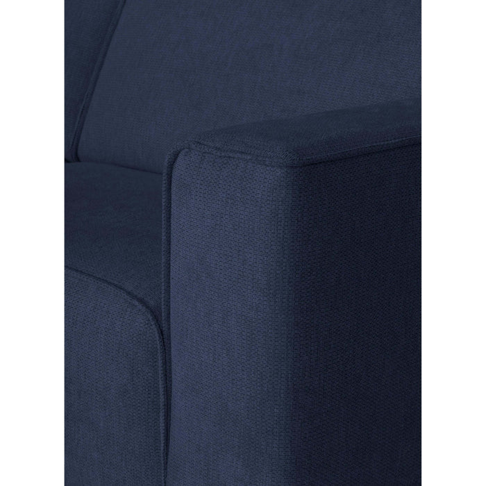 by fonQ Loft Hoekbank met Chaise Longue Links - Chenille - Donkerblauw
