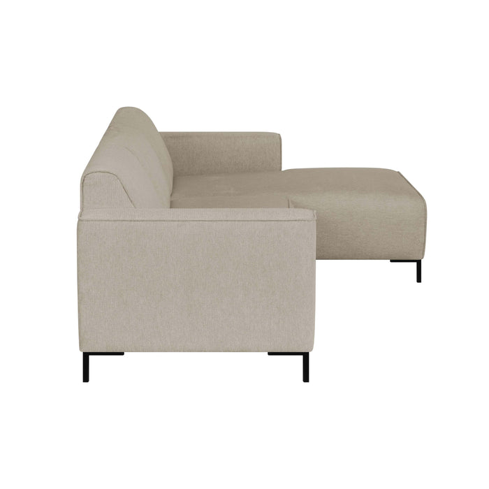 by fonQ Loft Hoekbank met Chaise Longue Rechts - Chenille - Greige