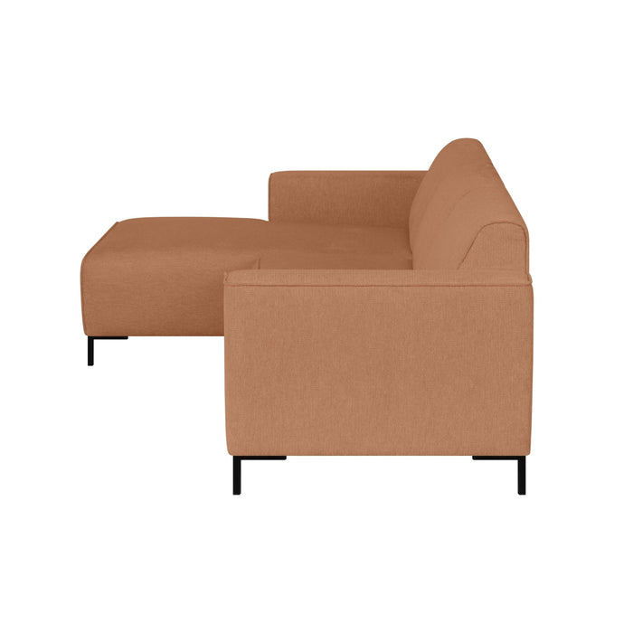 by fonQ Loft Hoekbank met Chaise Longue Links - Chenille - Roest