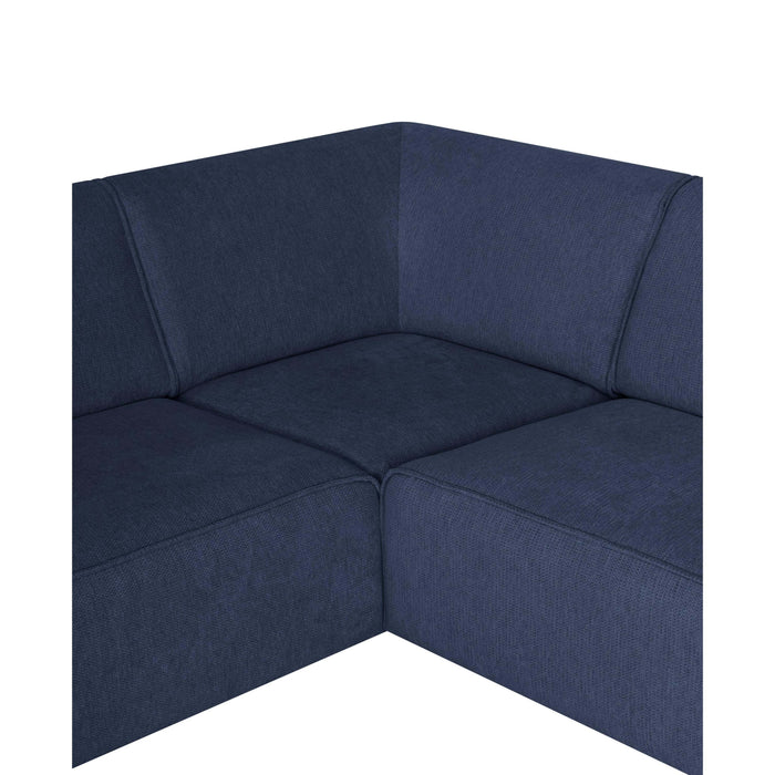 by fonQ Loft Hoekbank Rechts - Chenille - Donkerblauw