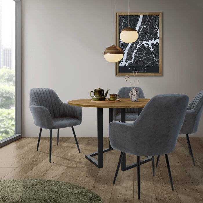 ML-Design Eetkamerstoel Perrin lederlook set van 6