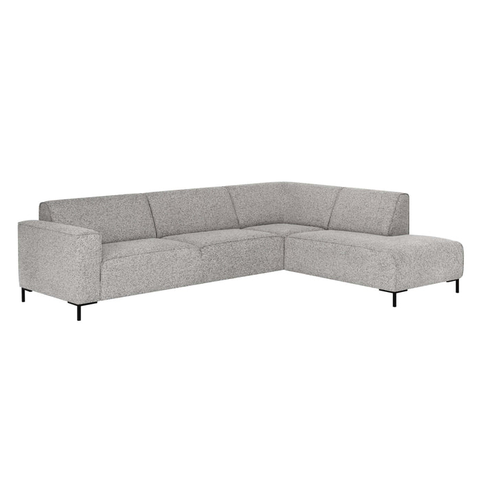 by fonQ Loft Hoekbank Rechts - Chenille Melange - Grijs