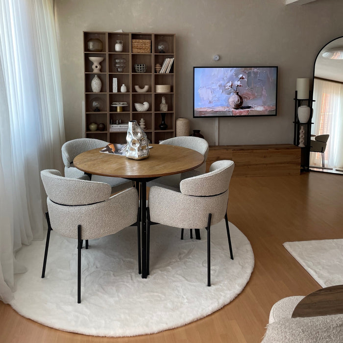 DS4U Mira eetkamerstoel boucle - beige