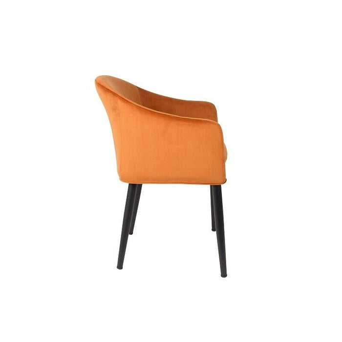Puur - Kinna eetkamerstoel velours oranje