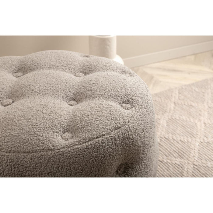 Svea - Juno hocker - teddy - grijs