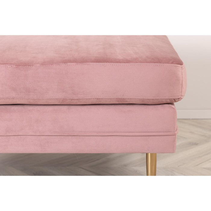 Svea - Tess hocker - velvet - roze