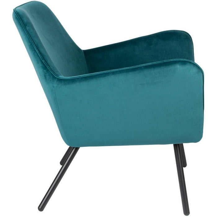 Puur Berg fauteuil velvet blauw