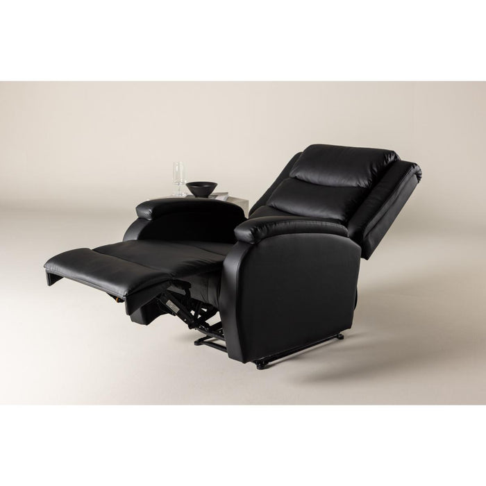 Svea - Pino verstelbare fauteuil - lederlook - zwart