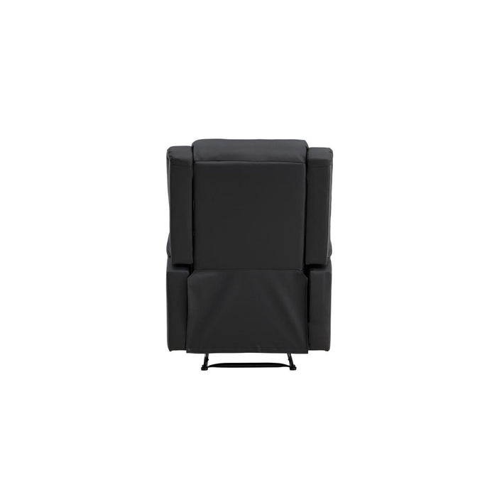 Svea - Pino verstelbare fauteuil - lederlook - zwart