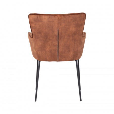 Eetkamerstoel Velvet Brick - Zithoogte 52cm - Stoel Lex - Giga Meubel