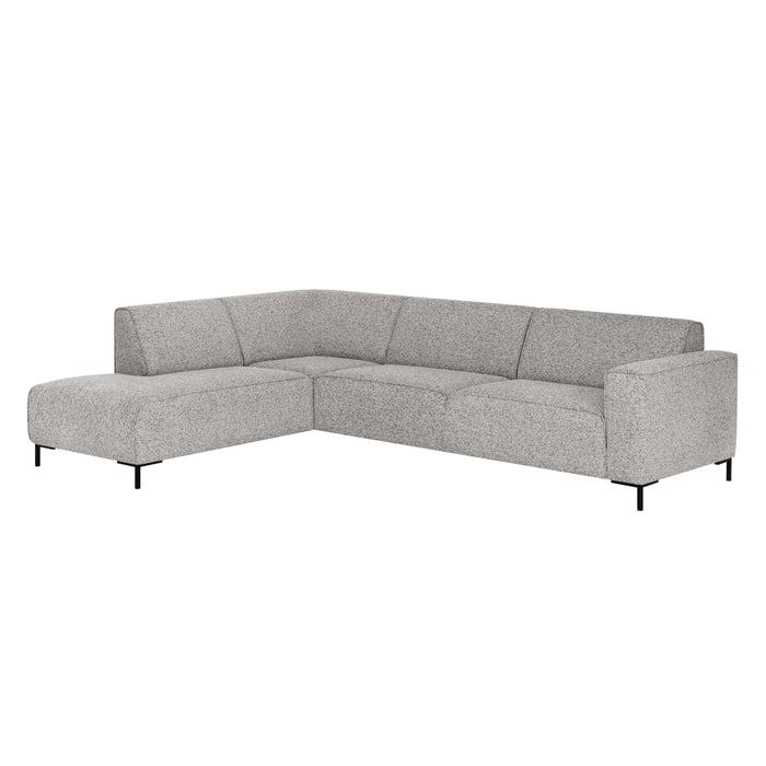 by fonQ Loft Hoekbank Links - Chenille Melange - Grijs