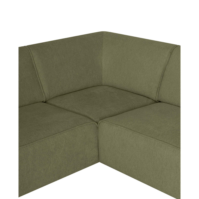 by fonQ Loft Hoekbank Links - Chenille - Groen