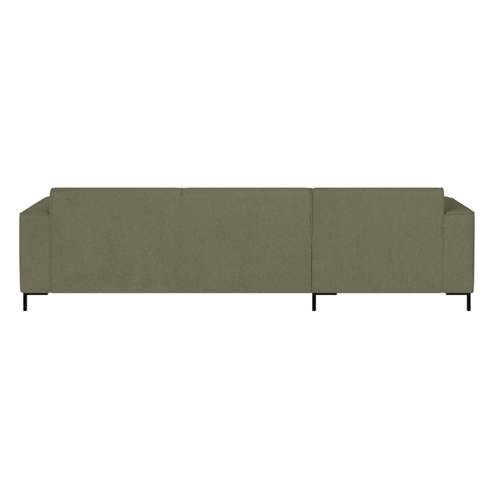 by fonQ Loft Hoekbank met Chaise Longue Links - Chenille - Groen