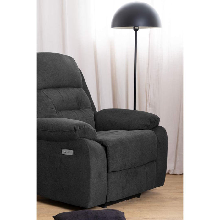 Giga Living - Relaxfauteuil Donkergrijs Stof - Verstelbaar - Zarna