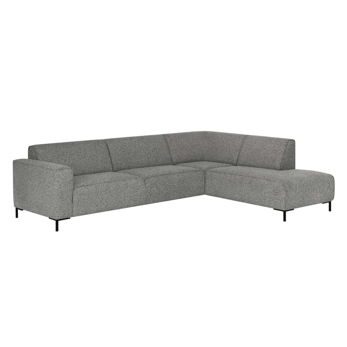 by fonQ Loft Hoekbank Rechts - Chenille Melange - Steengrijs