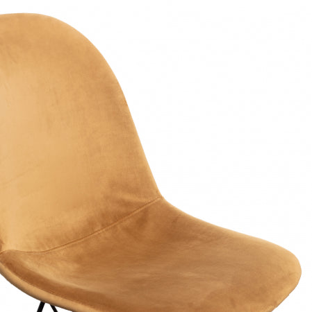 Giga Meubel Stoel Velvet Geel - Set Van 2 - 44x45x82.5cm