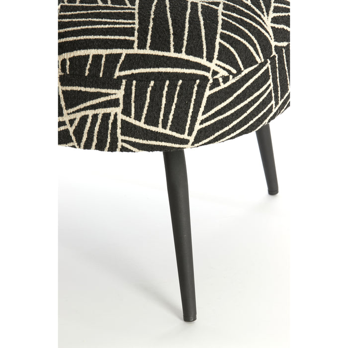 Light & Living Light&living Stoel 68x67x72 cm DIEYDA zwart-wit+zwart