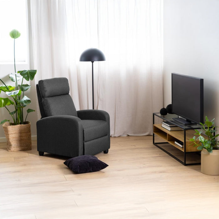 Giga Living - Relaxfauteuil Antraciet - Verstelbaar - Vilda