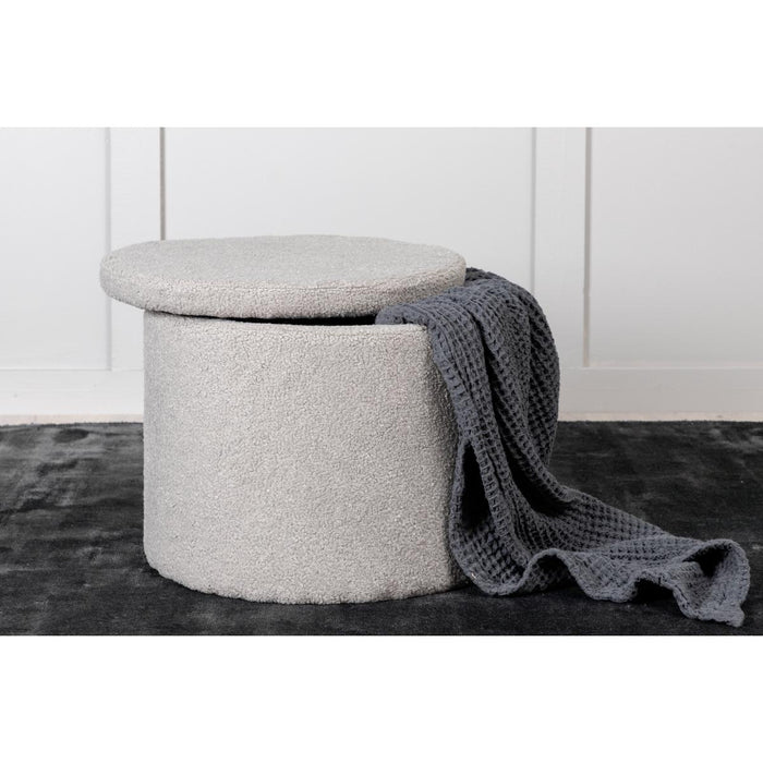 Svea - Blaze poef - teddy - grijs