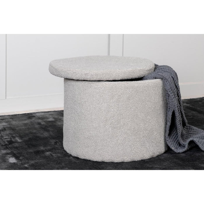 Svea - Blaze poef - teddy - grijs