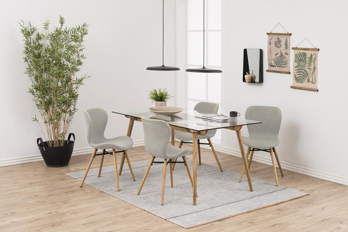 Giga Living - Eetkamerstoel Stof Zandkleur - Zithoogte 46,5cm