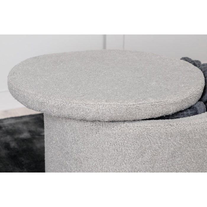 Svea - Blaze poef - teddy - grijs