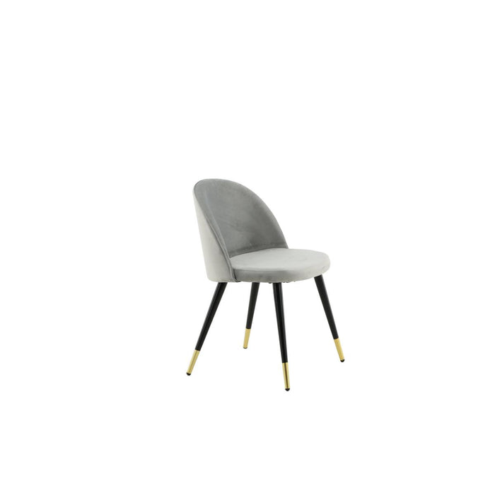 Svea - Zako eetkamerstoel - gouden poot - velvet - grijs