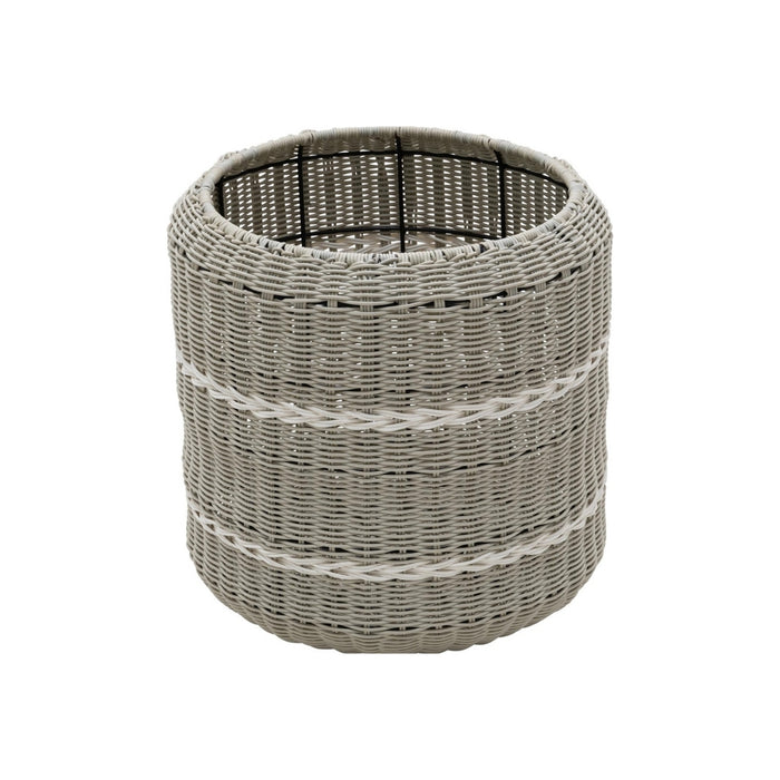 Lesli Living Saigon poef wicker ø41x40cm - grijs