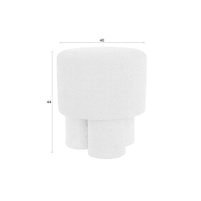 Puur Sylvia poef - wit