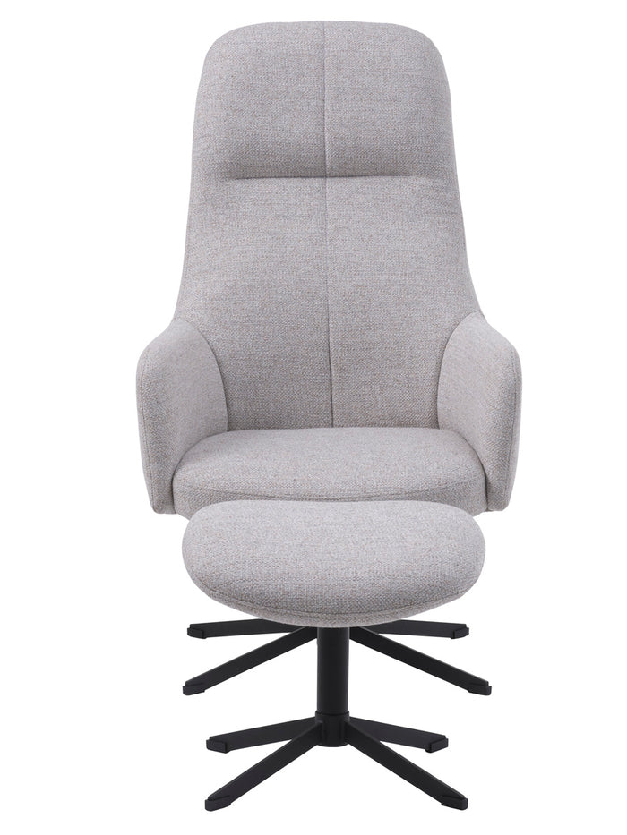 Nordic Home - Manning fauteuil met hocker - natural