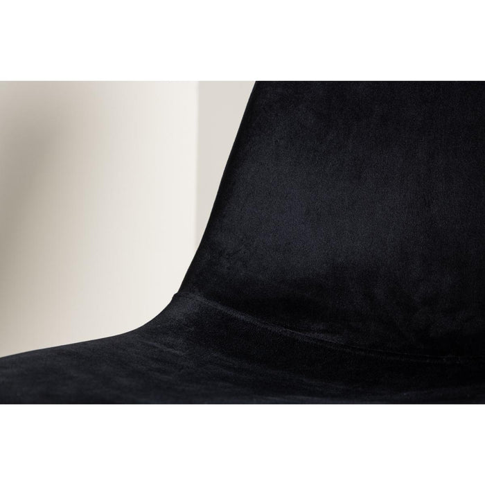 Svea - Selo eetkamerstoel - velvet - zwart