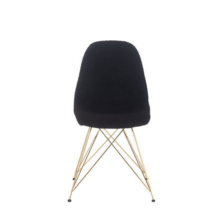 Giga Meubel - Luxe Set Stoelen - Teddy Zwart - Metalen Poten - Jamie