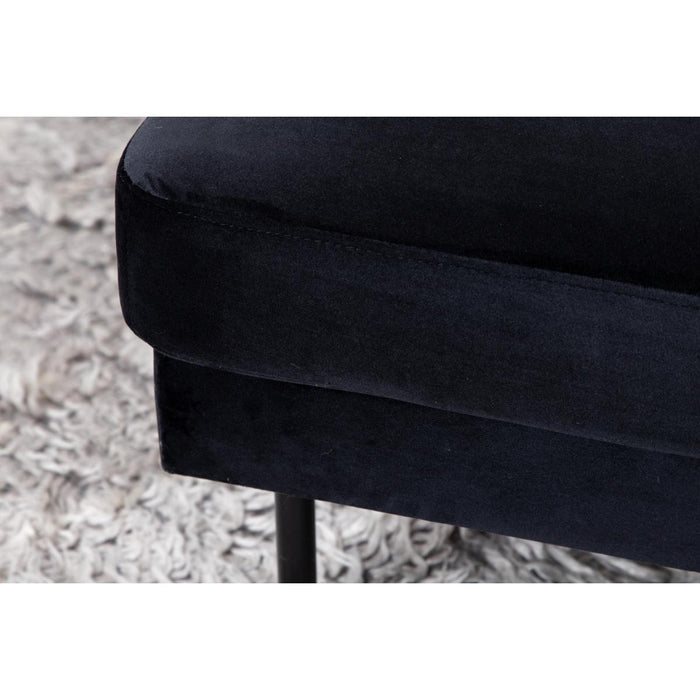 Svea - Rio hocker - velvet - zwart